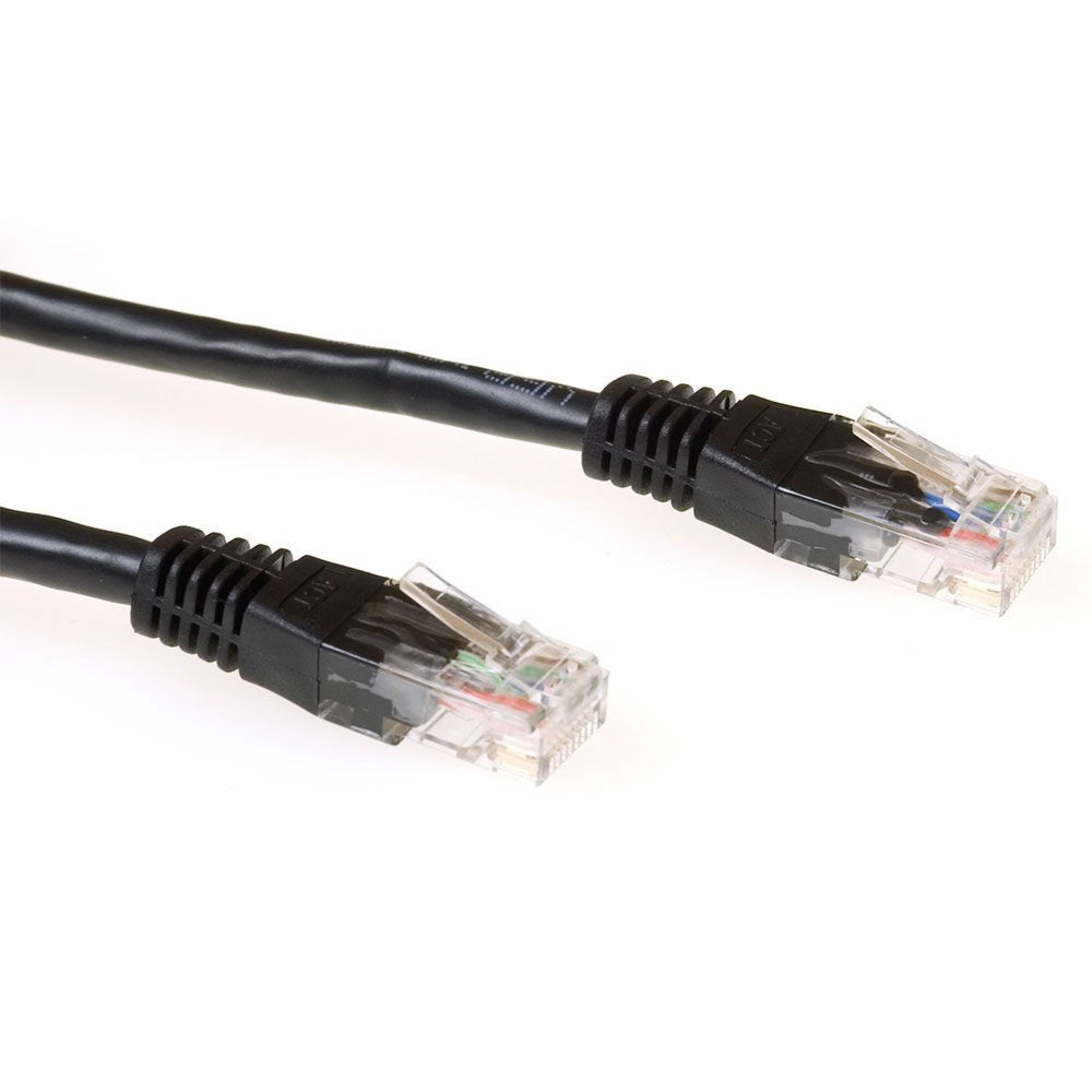ACT netwerkkabel | Cat6 | U/UTP (UTP) | 0,5 m | Zwart - Matmuis - Matmuis