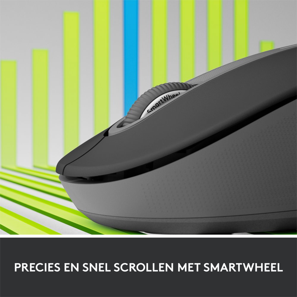 Logitech Signature M650 for Business | Draadloze Muis | Rechtshandig | RF + Bluetooth | 4000 DPI | Grafiet - Matmuis - Matmuis