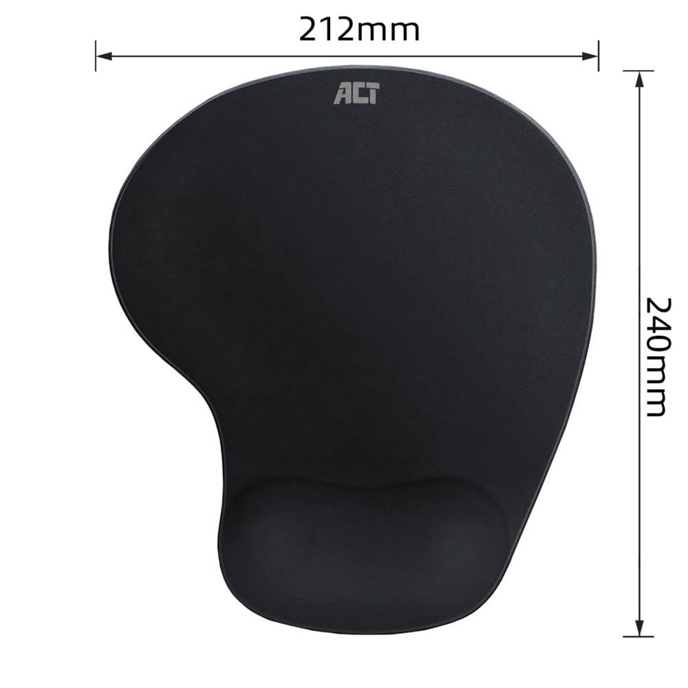 ACT AC8010 | Ergonomische Muismat | Zwart