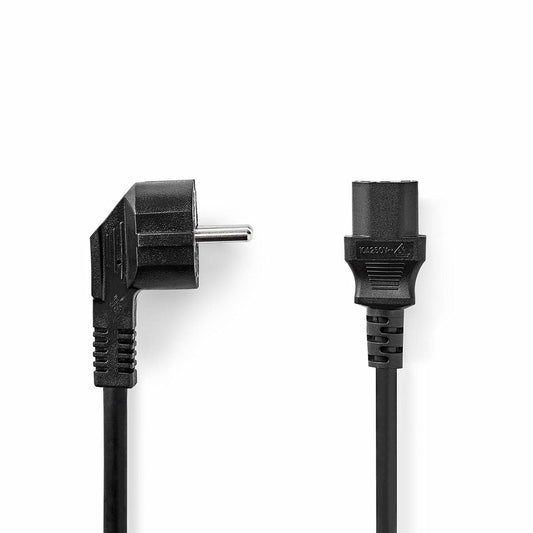 Nedis CEGL10000BK20 | Elektriciteitssnoer | 2 m | CEE 7/5 naar IEC-C13 | Zwart - Matmuis - Matmuis