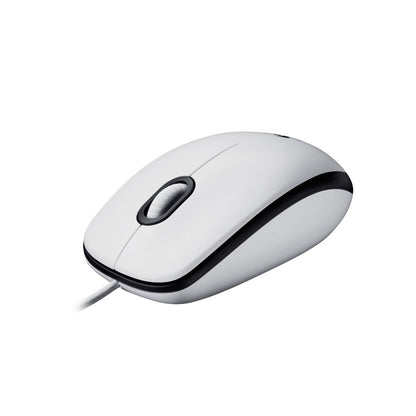 Logitech M100 | Bekabelde Muis | Links- en Rechtshandig | USB-A | 1000 DPI | Wit - Matmuis - Matmuis