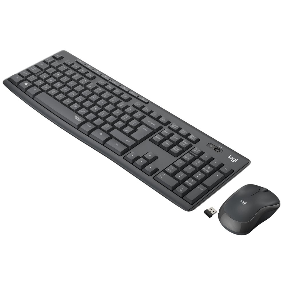 Logitech MK295 Silent | Draadloze Muis-en-Toetsenbordcombo | USB-ontvanger | QWERTY | Zwart - Matmuis - Matmuis