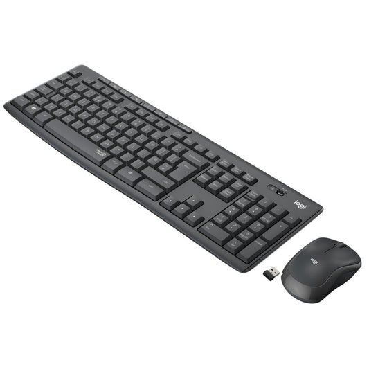 Logitech MK295 Silent | Draadloze Muis-en-Toetsenbordcombo | USB-ontvanger | QWERTY | Zwart - Matmuis - Matmuis
