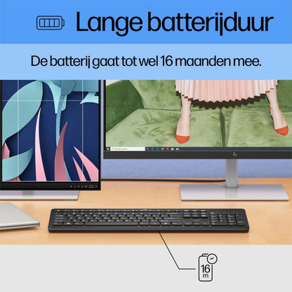 HP 230 | Draadloos Toetsenbord | met USB-A ontvanger | Zwart - Matmuis - Matmuis