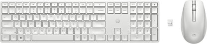 AZERTY | HP 650 Wit | Draadloze Muis en Toetsenbordcombo | AZERTY - Matmuis - Matmuis