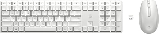 AZERTY | HP 650 Wit | Draadloze Muis en Toetsenbordcombo | AZERTY - Matmuis - Matmuis