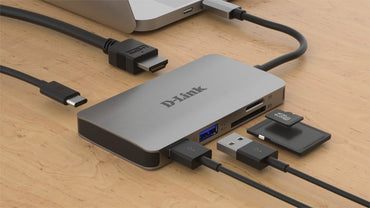 D-Link DUB-M610 | Docking Station & Poortreplicator | USB-C 3.2 Gen 1 | Aluminium/Zwart - Matmuis - Matmuis