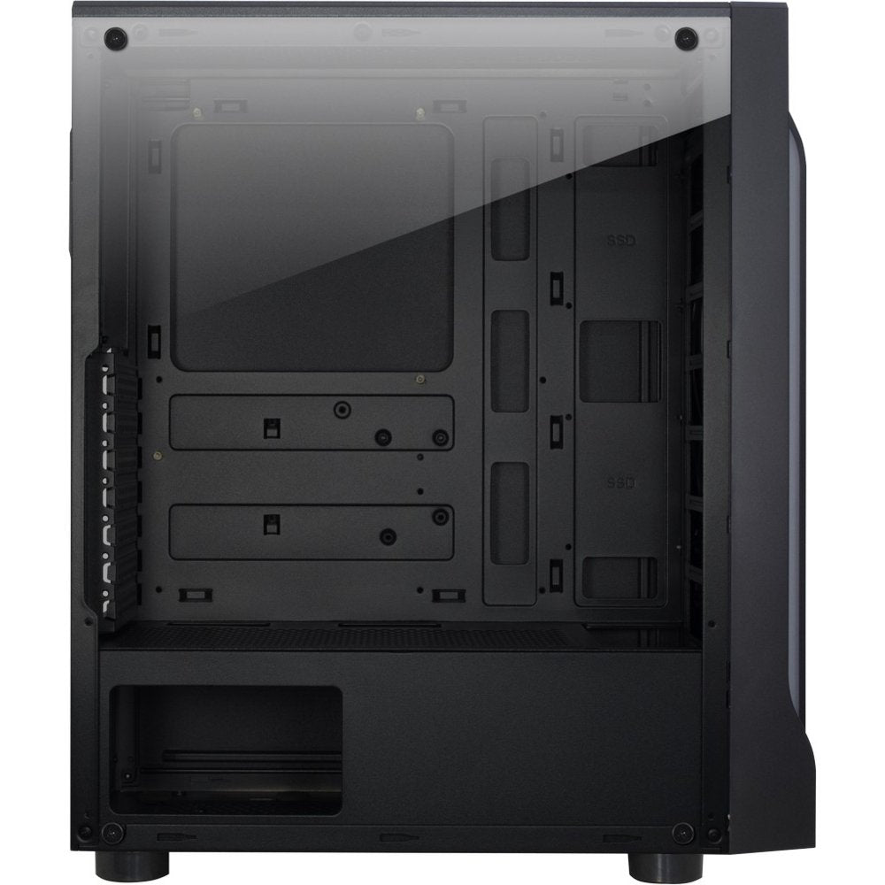Inter-Tech A-3411 Creek RGB | Midi Tower | Zwart - Matmuis
