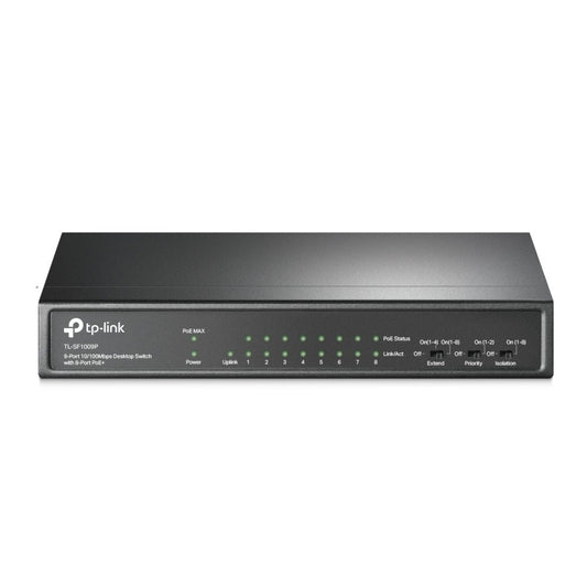 TP-Link TL-SF1009P | Unmanaged | Fast Ethernet (10/100 Mbps) | Power over Ethernet (PoE) - Matmuis