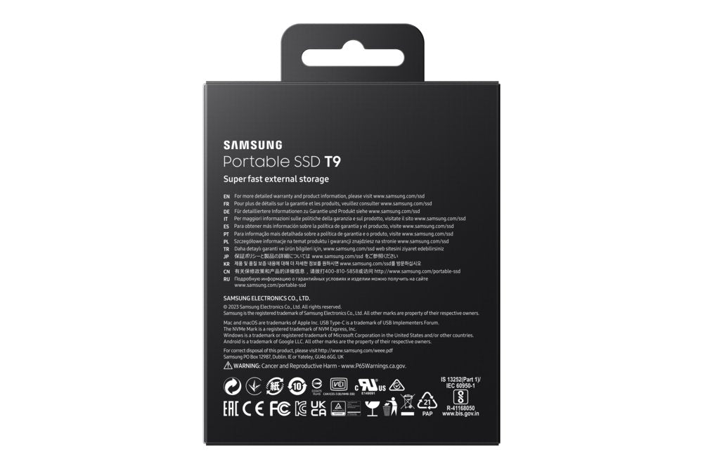 Samsung T9 | Externe SSD | 2TB | USB 3.2 Gen 2x2 | 2.000MB/s | Zwart | Compact & Snel - Matmuis - Matmuis