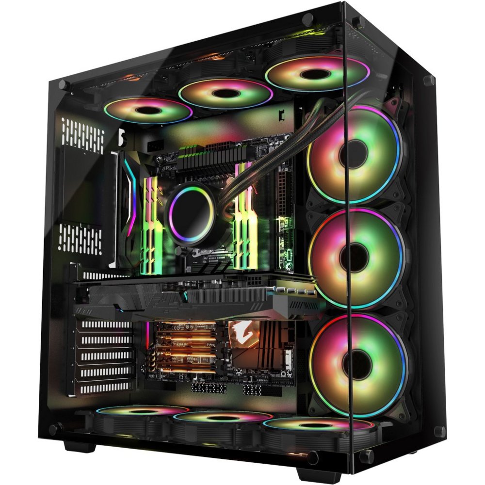 Inter-Tech C-701 Panorama | Full Tower Case | Zwart - Matmuis