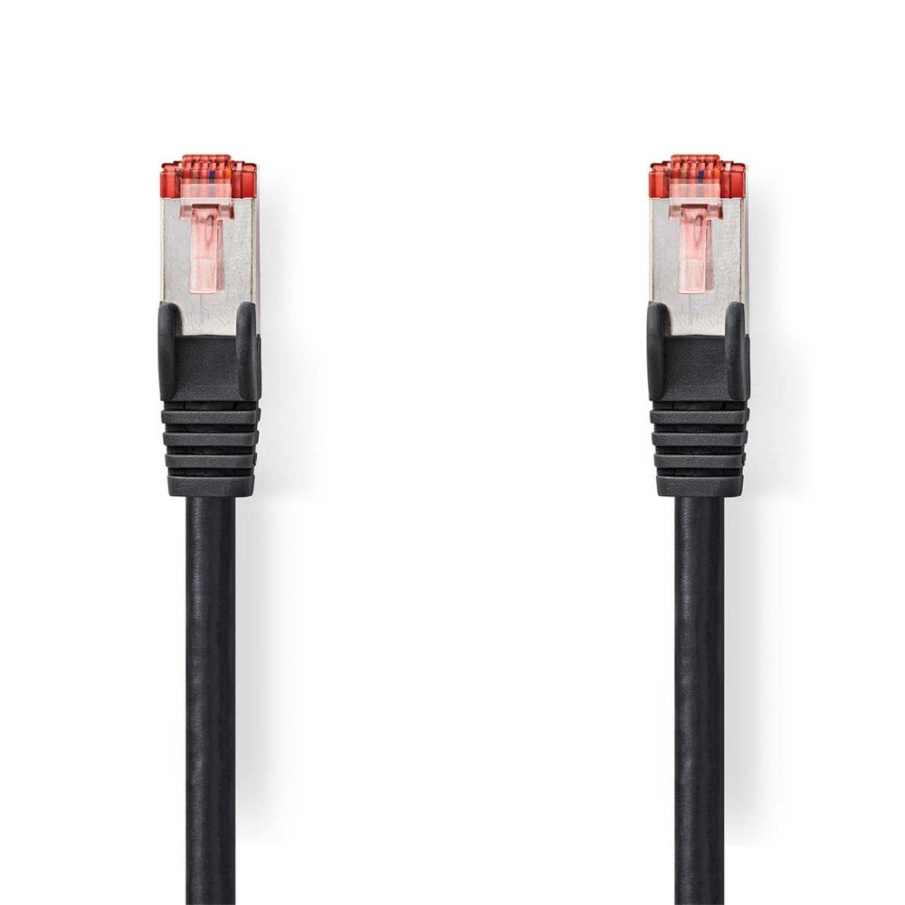 Nedis CCGL85221BK20 | Netwerkkabel Cat6 S/FTP | 2 m | Zwart | RJ45 Male-naar-RJ45 Male - Matmuis - Matmuis