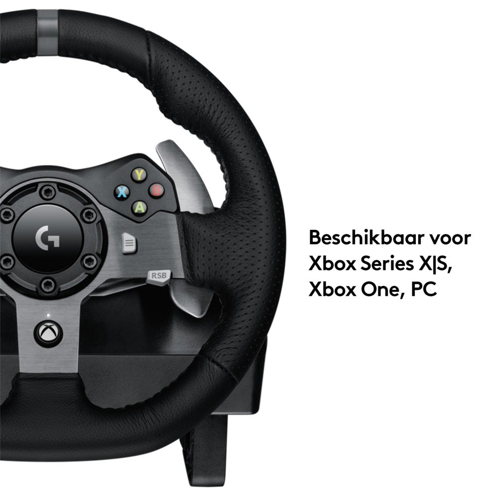 Logitech G920 Driving Force | Racestuur en pedalen | Force Feedback | 900° rotatie | USB 2.0 | Compatibel met Xbox Series X|S, Xbox One en PC | Zwart - Matmuis - Matmuis