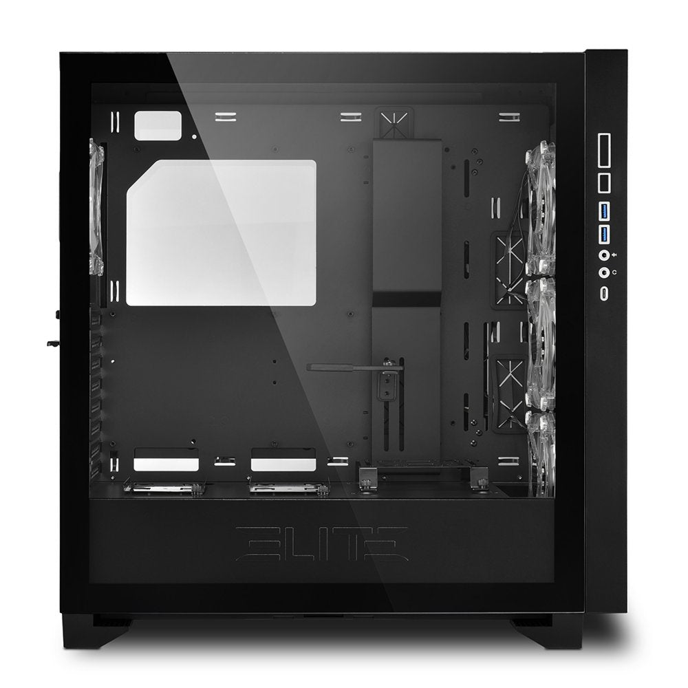 Sharkoon Elite Shark CA300T RGB | Tower Case | Zwart - Matmuis