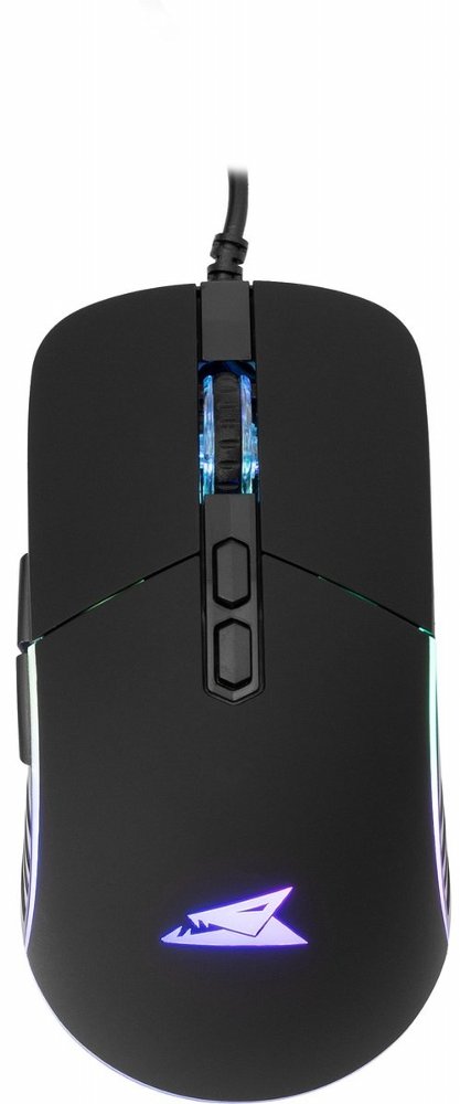 Baracuda NAUTILUS RGB | Bekabelde Gaming Muis | Rechtshandig | USB-A | 12800 DPI | Zwart - Matmuis - Matmuis