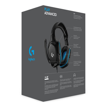 Logitech G432 | Bedrade Over-ear Gaming Headset 3.5mm Connector | 7.1 Surround | Zwart/Blauw - Matmuis - Matmuis