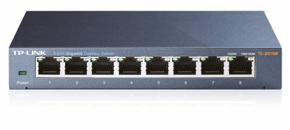 TP-Link TL-SG108 | Unmanaged Switch | 8 Poorten | Gigabit Ethernet (10/100/1000 Mbps) | Zwart - Matmuis