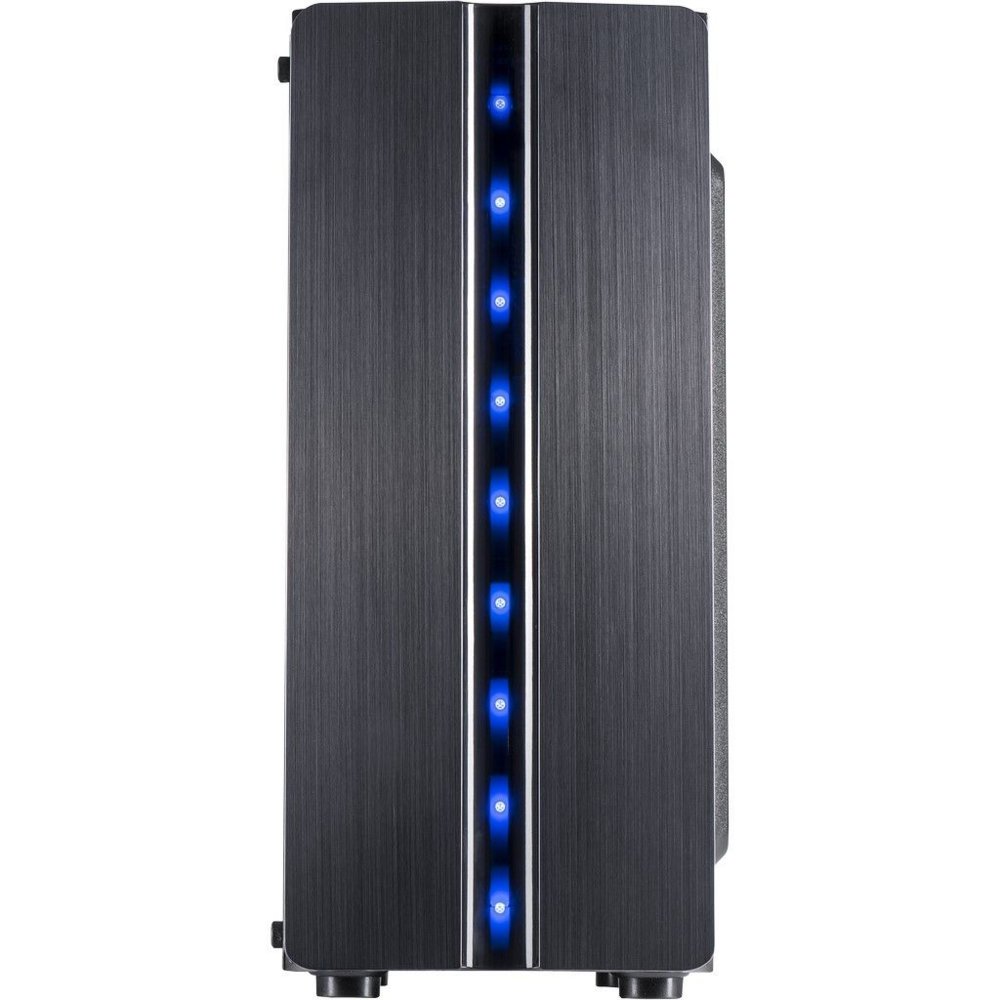 Inter-Tech Thunder Blue Light | Midi Tower Case | Zwart - Matmuis