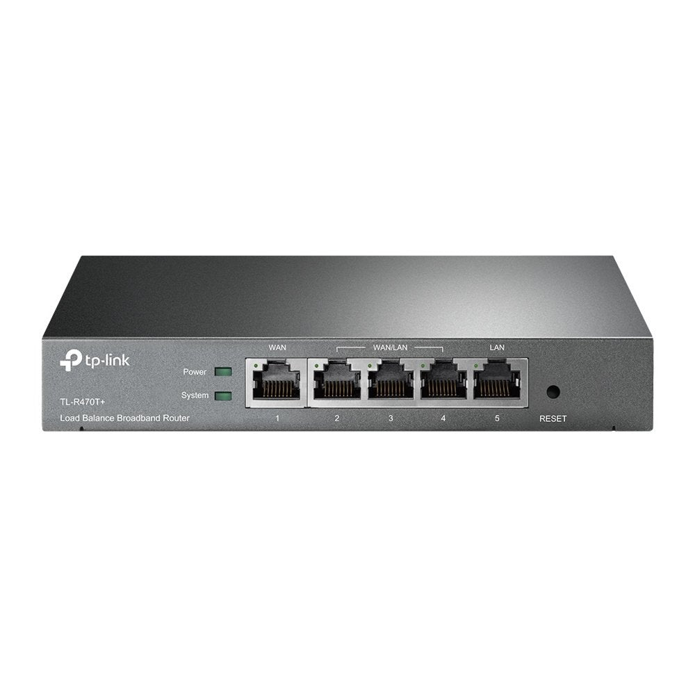 TP-Link TL‑R470T+ | Load‑Balancing Gigabit Router (4×10/100 WAN/LAN) | Smart Load Balance & Firewall | Geen Wi‑Fi - Matmuis