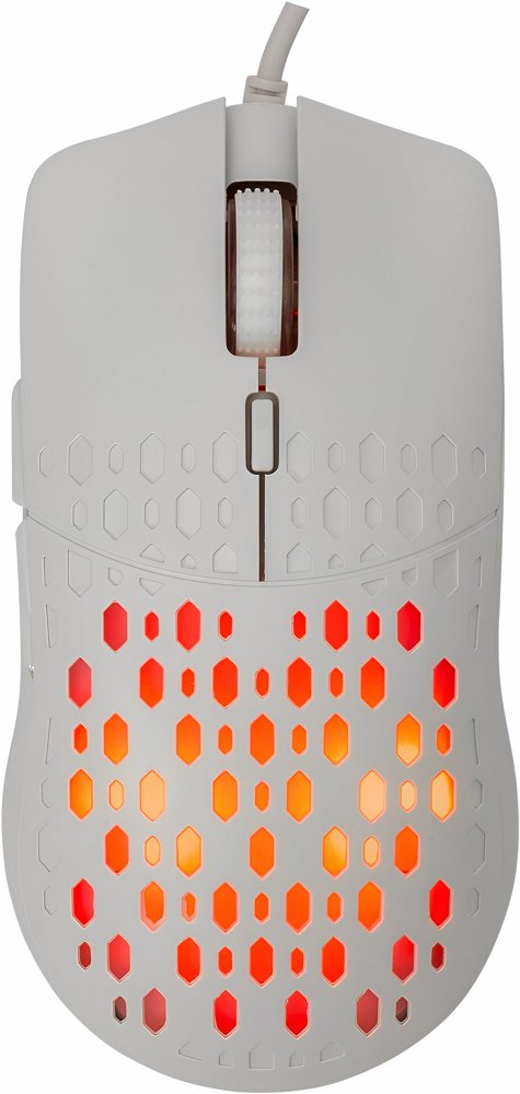 Baracuda OCTOPUS RGB | Bekabelde Gaming Muis | Rechtshandig | USB-A | 3600 DPI | Wit - Matmuis