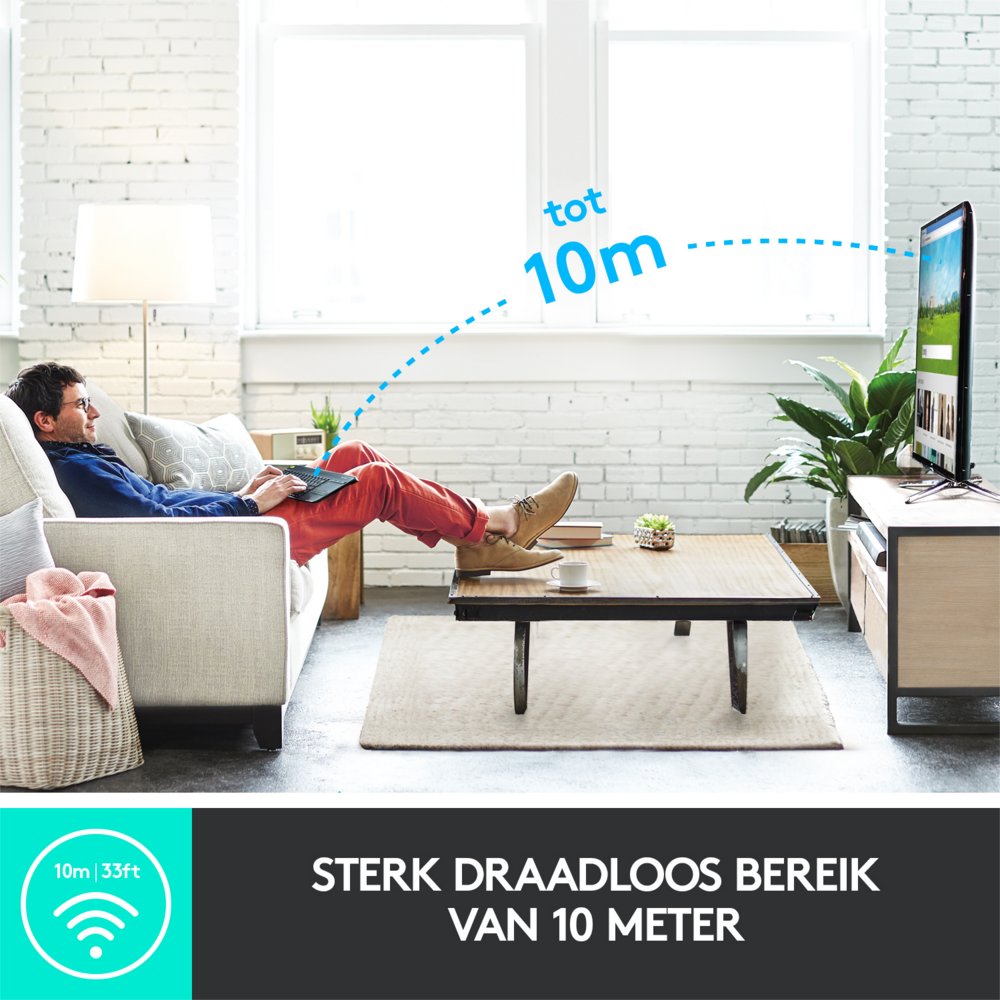 Logitech K400 | Draadloos Toetsenbord met Touchpad | QWERTY - Matmuis - Matmuis