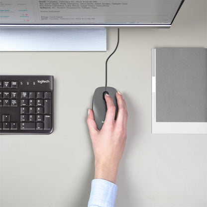 Logitech M100 | Bekabelde Muis | Links- en Rechtshandig | USB-A | 1000 DPI | Zwart - Matmuis - Matmuis