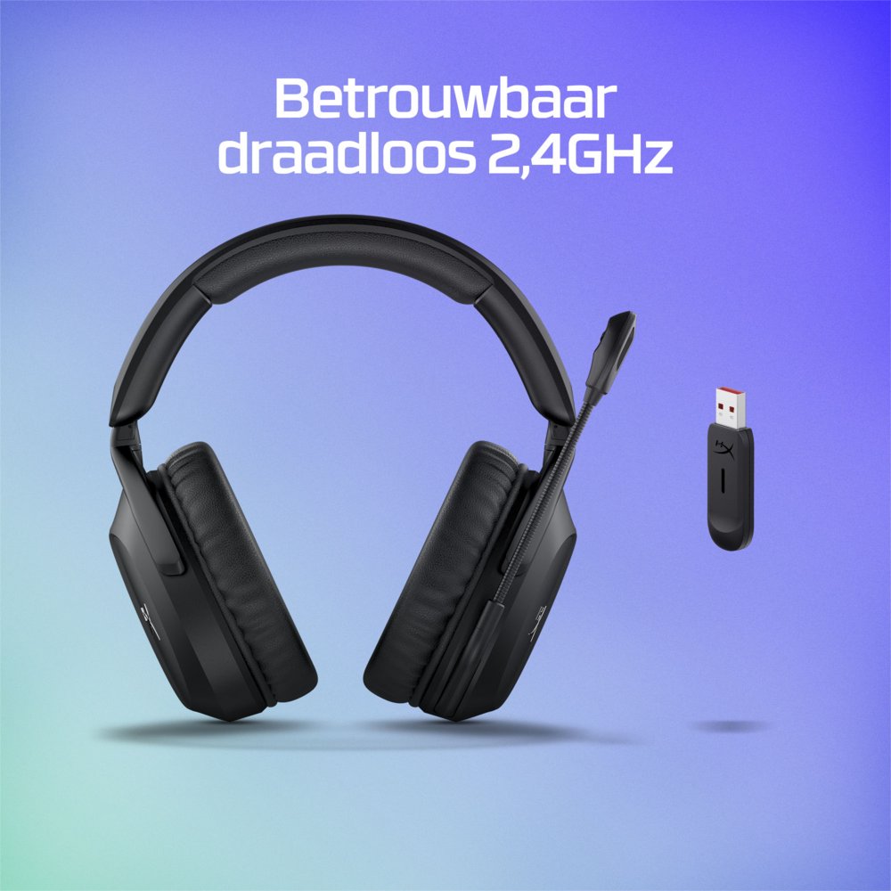 HyperX Cloud Stinger 2 | Draadloze Over-Ear Headset | USB-A Receiver | Zwart - Matmuis - Matmuis