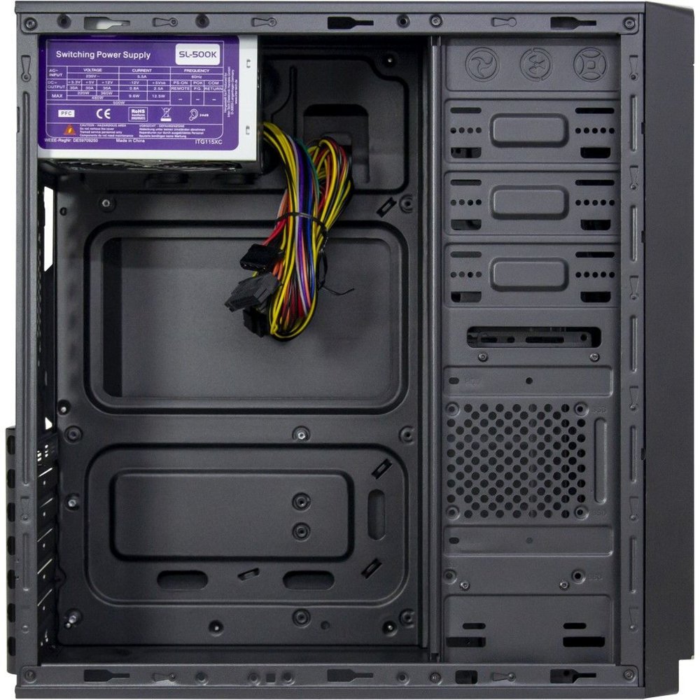 Inter-Tech IT-5916 | Midi Tower Case | 500 Watt Voeding | Zwart - Matmuis