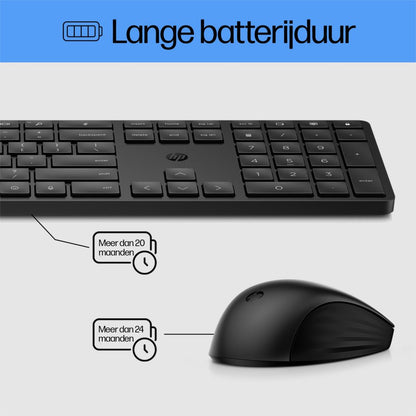 HP 650 | Draadloze Muis en Toetsenbordcombo | QWERTY - Matmuis - Matmuis