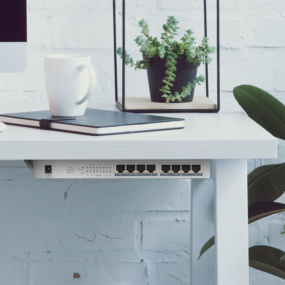 Zyxel GS1008HP | Unmanaged Switch | 8 Poorten | Gigabit Ethernet | PoE - Matmuis