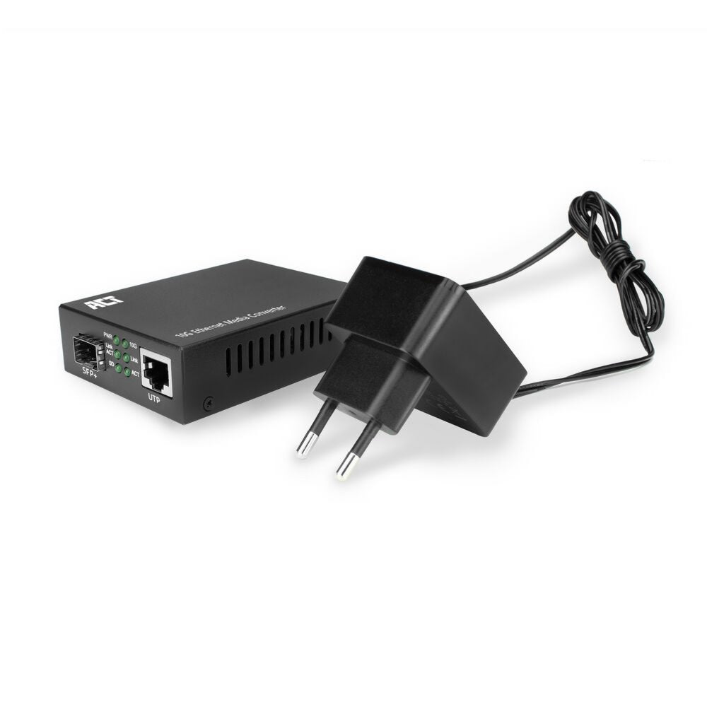 ACT AC4455 | 10G Media Converter | 10000 Mbit/s | Multimode/Single-mode | Zwart - Matmuis - Matmuis