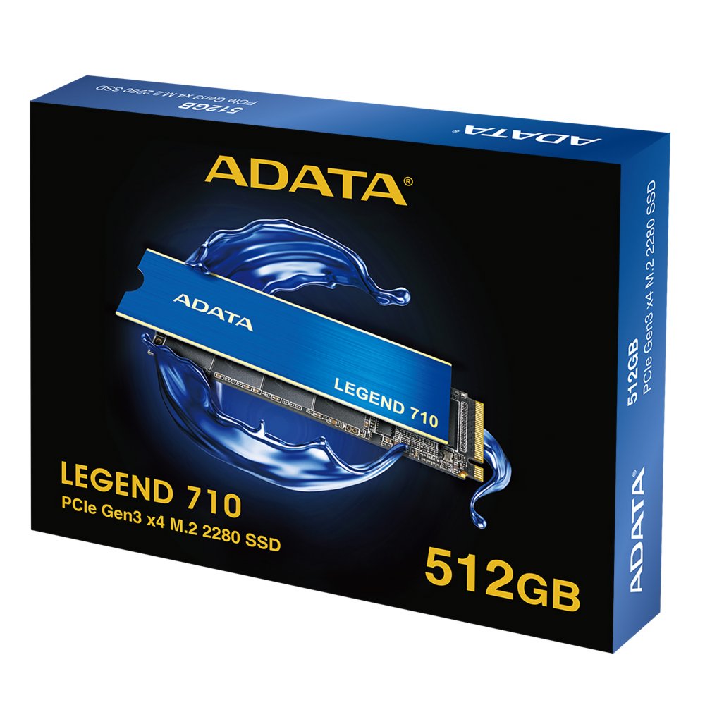 ADATA Legend 710 | 512GB NVMe SSD | M.2 Gen3 | 2400 MB/s Lezen | 1600 MB/s Schrijven - Matmuis - Matmuis