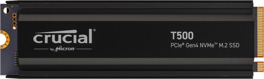 Crucial T500 | 1TB NVMe SSD | M.2 Gen4 | 7.300MB/s Lezen | 6.800MB/s Schrijven | Heatsink - Matmuis - Matmuis