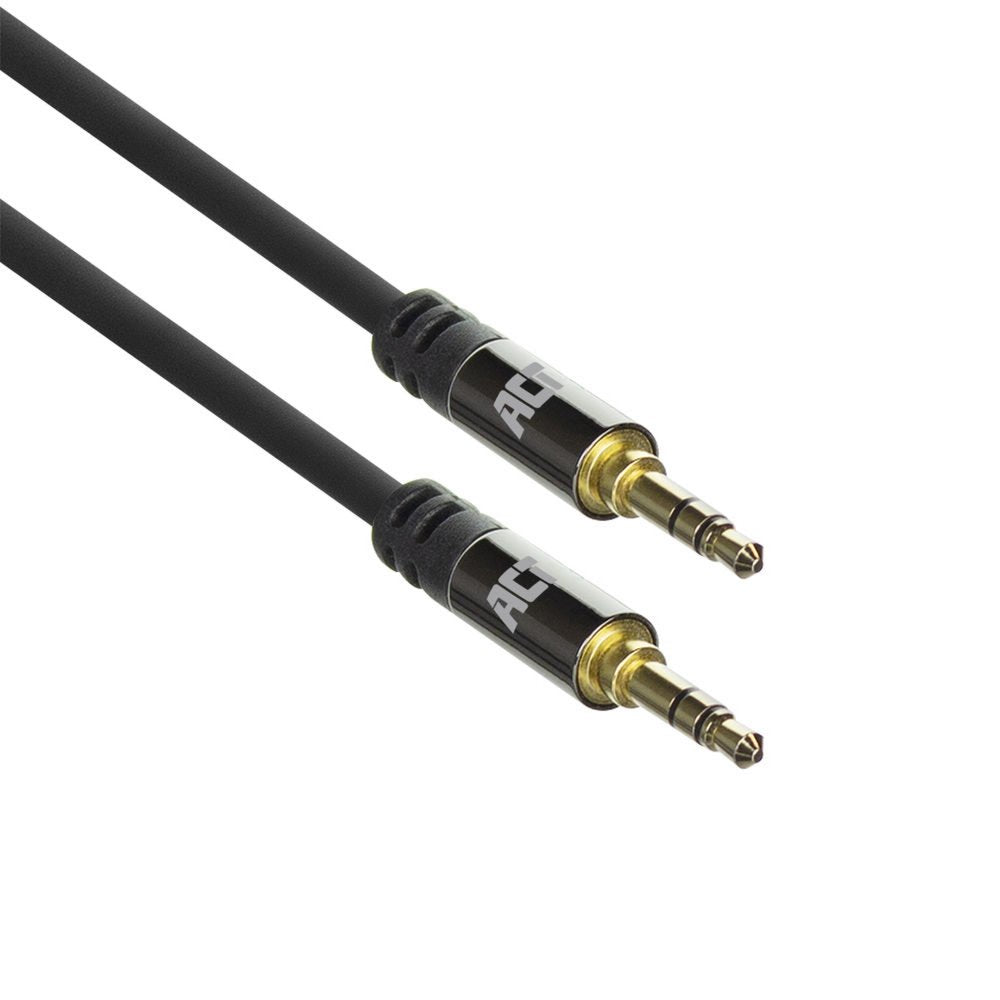 ACT AC3612 | 3.5mm Audiokabel | 5 Meter | Stereo Jack naar Jack | Zwart - Matmuis - Matmuis