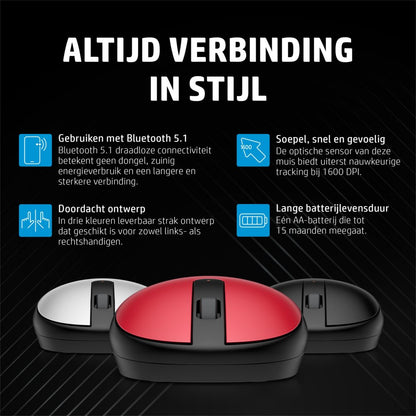 HP 240 | Draadloze Muis | Bluetooth | Wit - Matmuis