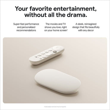 Google TV Streamer Wit 4K | 32GB Opslag | Bluetooth + Wifi + Ethernet - Matmuis - Matmuis