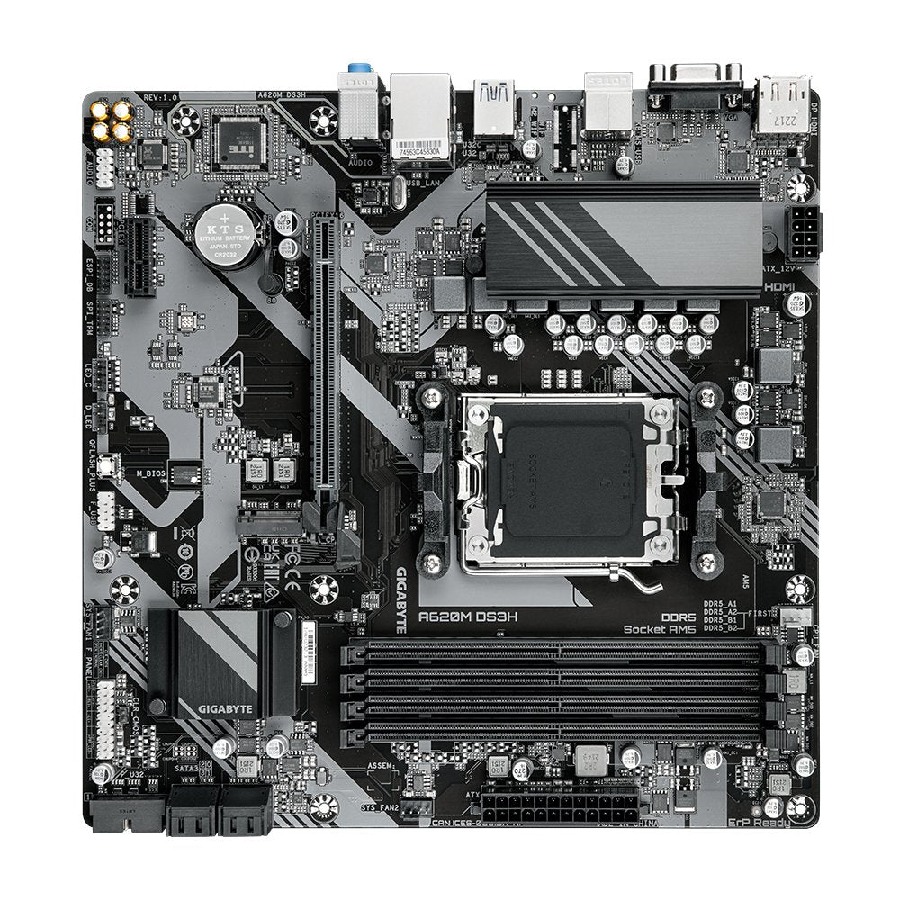 Gigabyte A620M DS3H | Socket AM5 | AMD A620 | 2xDDR5 | Micro ATX | Moederbord - Matmuis - Matmuis