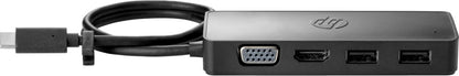 HP 7PJ38AA | Travel Hub G2 | USB-C | Zwart - Matmuis - Matmuis