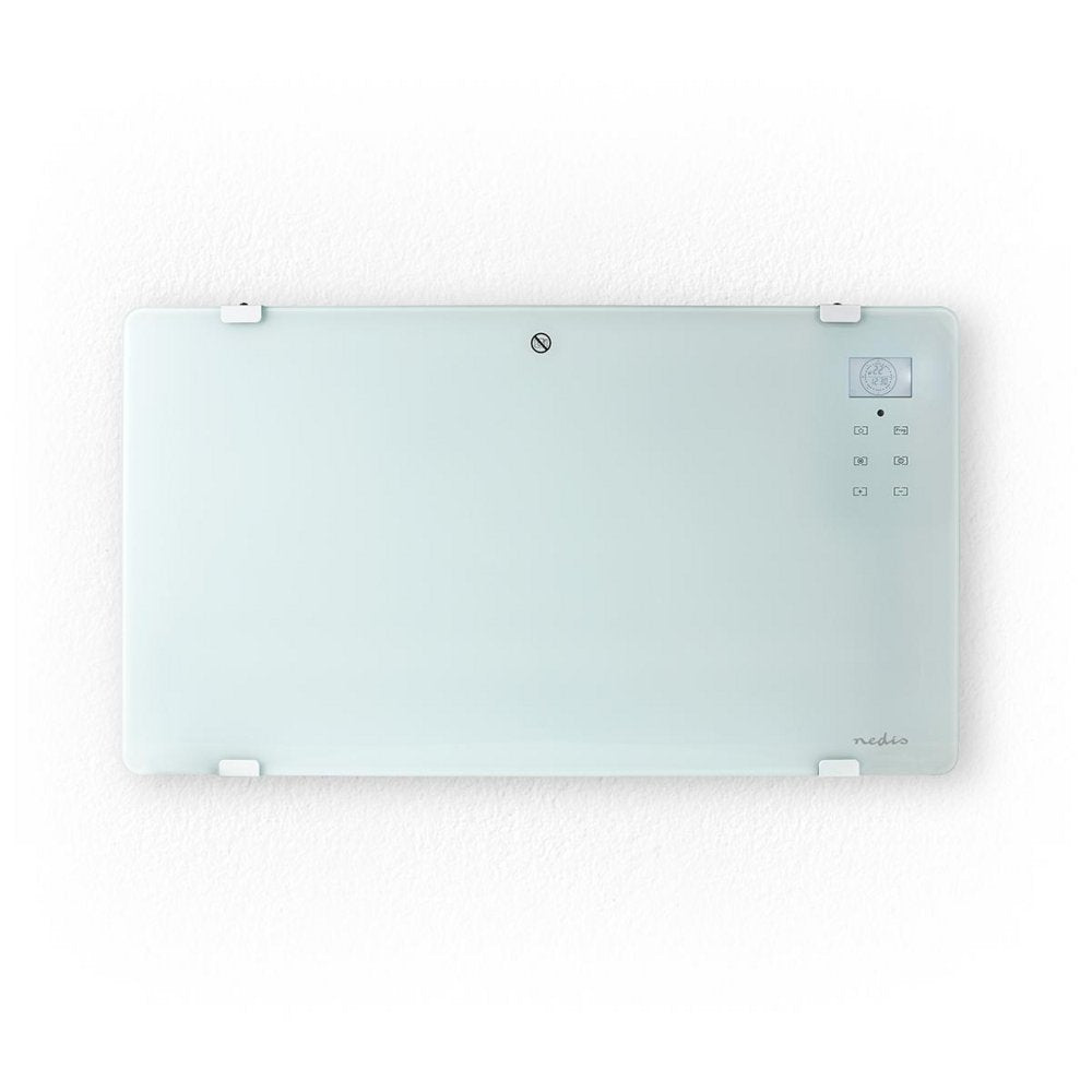 Nedis WIFIHTPL20FWT | Slimme Wi-Fi convectorkachel | 2000 W | Glazen frontpaneel | IP24 | Wit