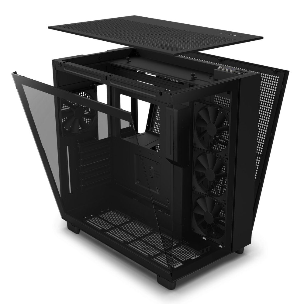 NZXT H9 Flow | Midi Tower Case | Zwart - Matmuis