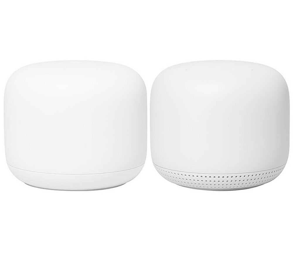 Google Nest Wifi (2‑pack) | Wifi 5 | Mesh Wifi-systeem | Gigabit Ethernet | Dual-band (2,4 GHz / 5 GHz) | ~2200 Mbit/s - Matmuis