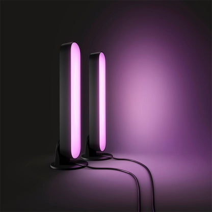 Philips Hue Play | Lichtbalk Dubbelpack | EU/UK Stekker | RGB | Bluetooth & Zigbee | Zwart - Matmuis - Matmuis