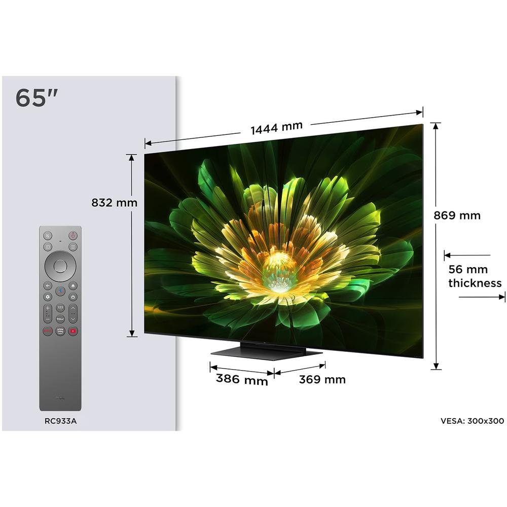 TCL 65C79K (2025) | 65'' Ultra HD 4K | QD-Mini LED Smart TV | Wifi | Google TV | Dolby Vision | 120Hz - Matmuis - Matmuis