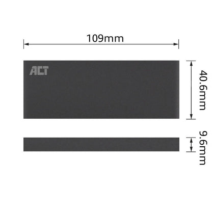 ACT AC1600 | USB 3.2 Gen1 M.2 SATA SSD Behuizing | Aluminium | 5 Gbps - Matmuis - Matmuis