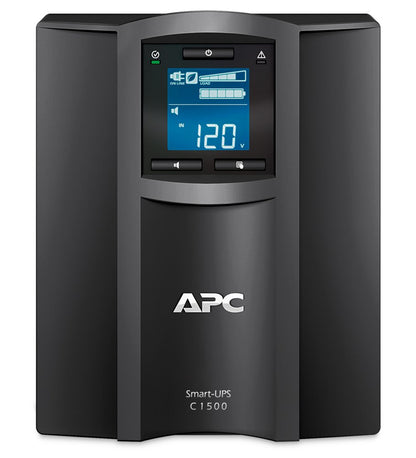 APC Smart-UPS SMC1500IC | 1500 VA / 900 W | Zuivere Sinusgolf-uitgang (netstroomkwaliteit) | 8x IEC | AVR | LCD | SmartConnect
