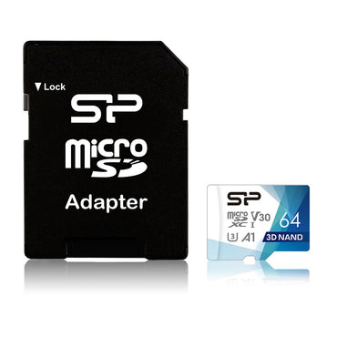Silicon Power Superior Pro | MicroSDXC | 64GB | Class 10 | UHS-III U3 - Matmuis