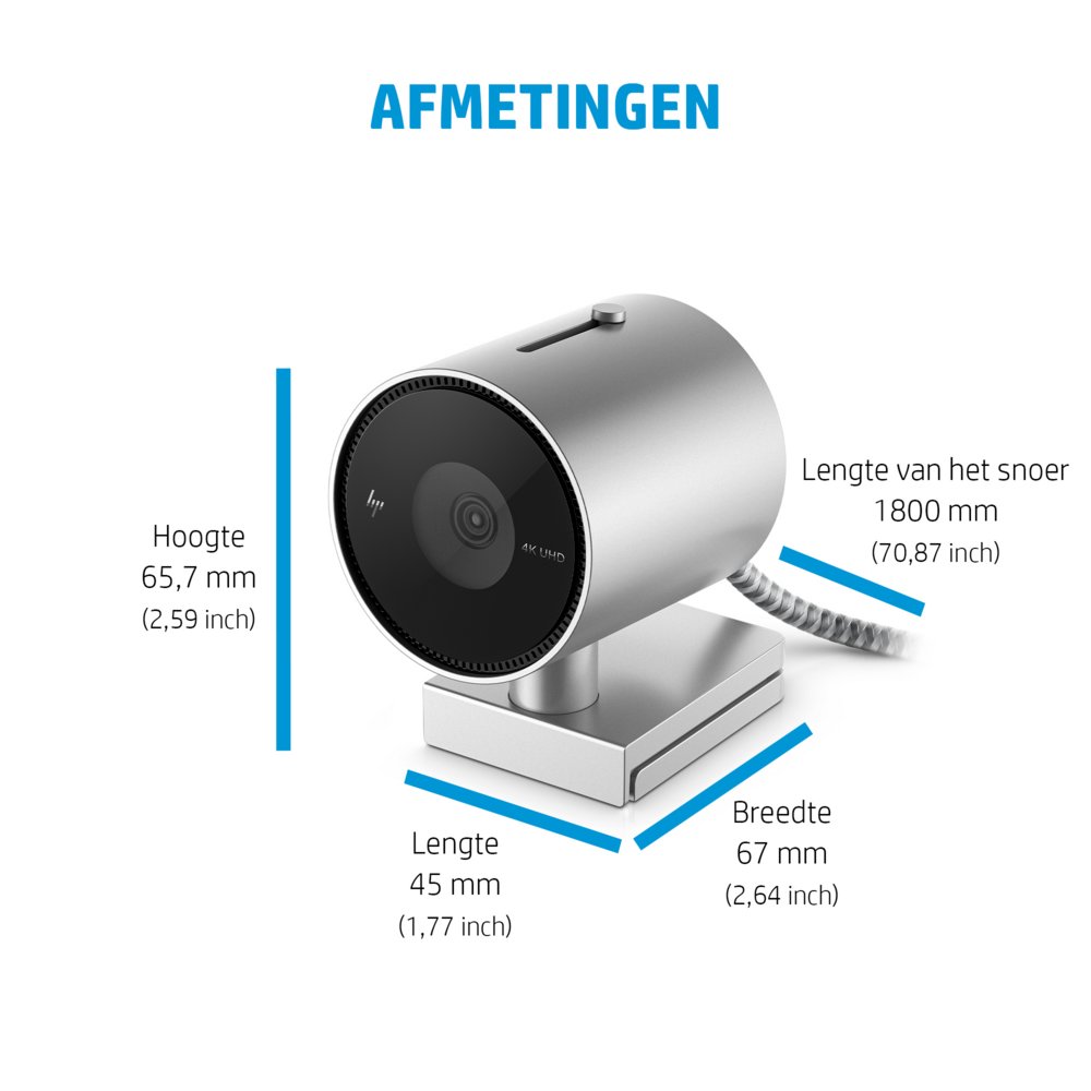 HP 950 UHD | 4K 30FPS USB Webcam met Microfoon - Matmuis - Matmuis