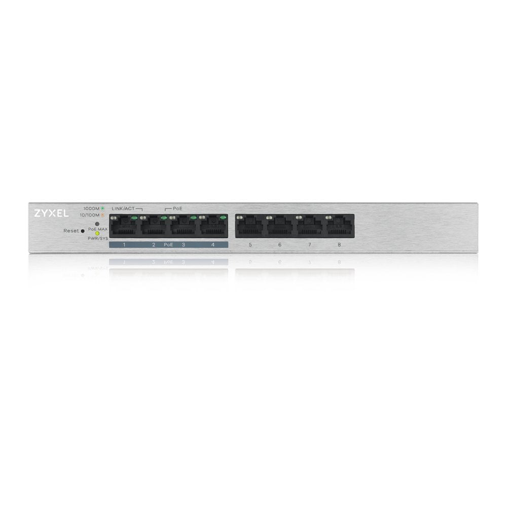 Zyxel GS1200-8HP v2 | Managed Switch | 8 Poorten | Gigabit Ethernet | PoE | Grijs