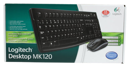 Logitech LGT-MK120 | Bedrade Muis en Toetsenbordcombo | QWERTY - Matmuis - Matmuis