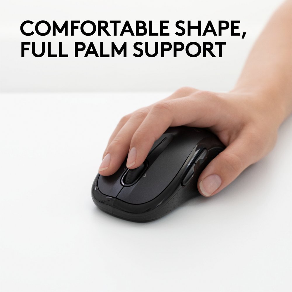 Logitech M510 | Draadloze Muis | Links- en Rechtshandig | RF | 1000 DPI | Zwart | Returned - Matmuis